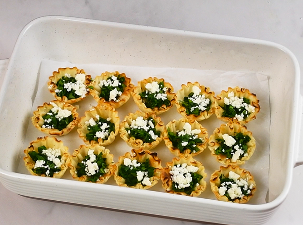 Spinach & Feta Phyllo Quiche Cups - Step 4